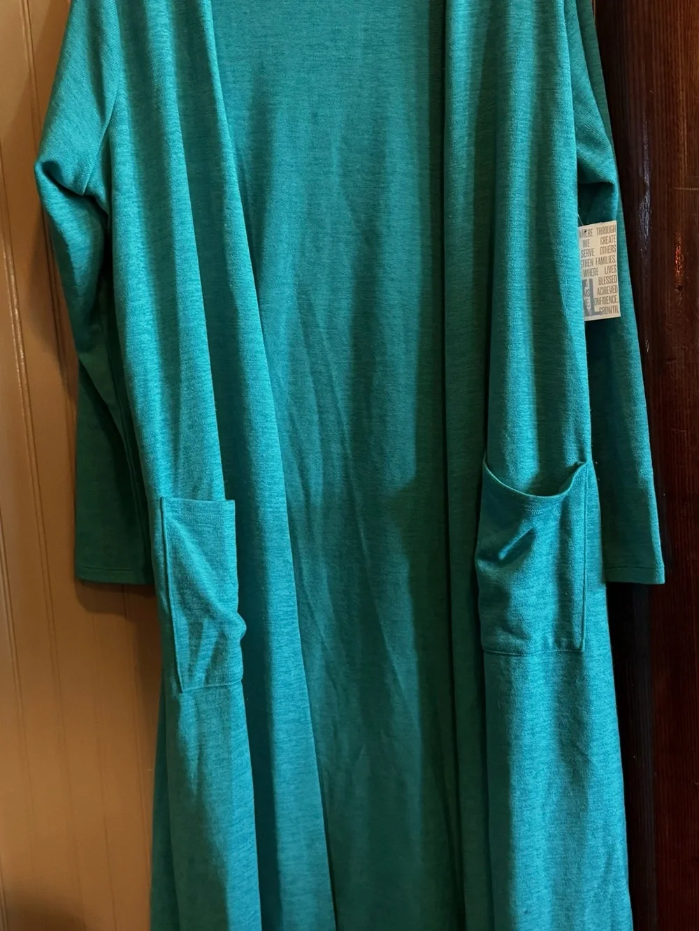 NWT Lularoe Sarah Women's Cardigan Duster teal Green XL